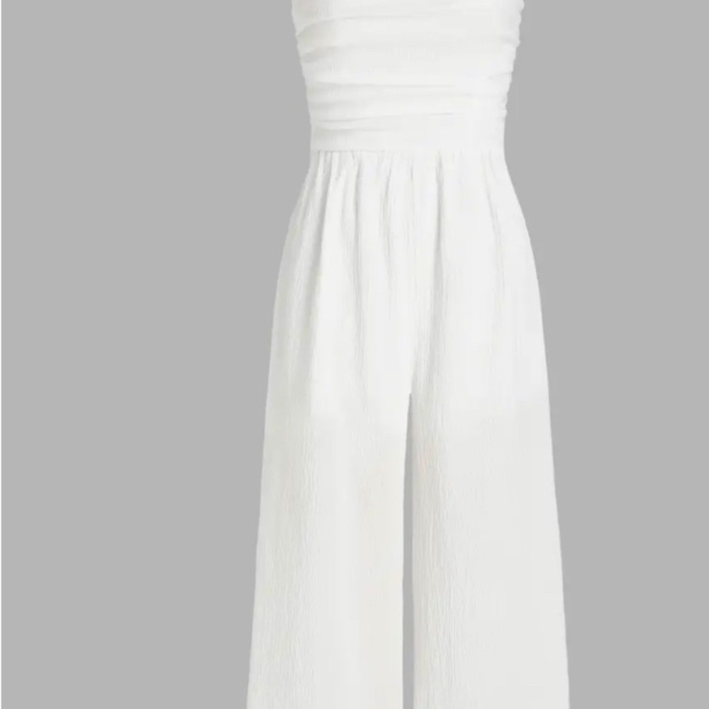 Strapless white romper size xl